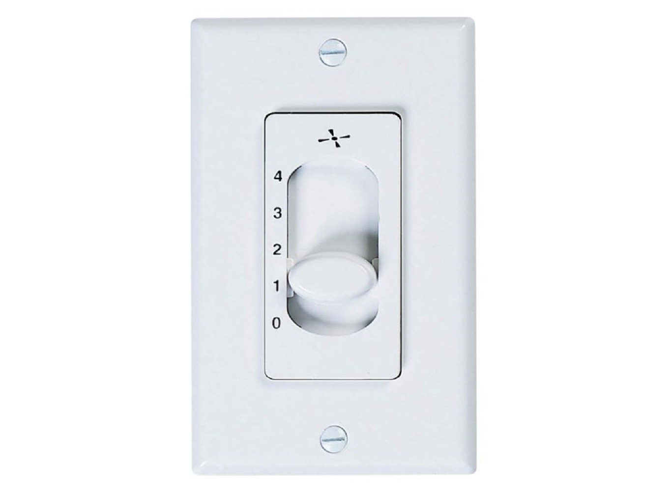 SW46W - 4-SPEED FAN SLIDE CONTROL - WHIT