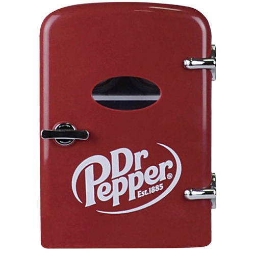 DR PEPPER PORTABLE 6-CAN MINI FRIDGE RED
