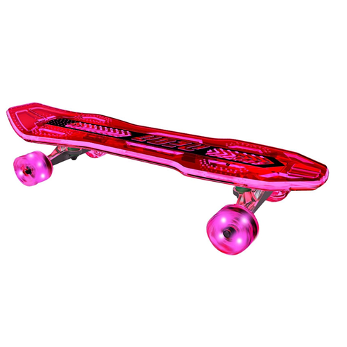 Neon Cruzer Skateboard w LED Wheels Red