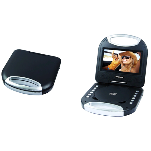 Sylvania SDVD7049 7-Inch Portable DVD Player with Handle, Black