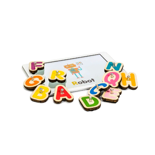 INTERACTIVE WOODEN LETTERS FOR TABLET 
