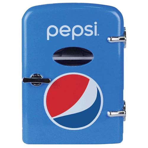 PEPSI PORTABLE 6-CAN MINI FRIDGE BLUE