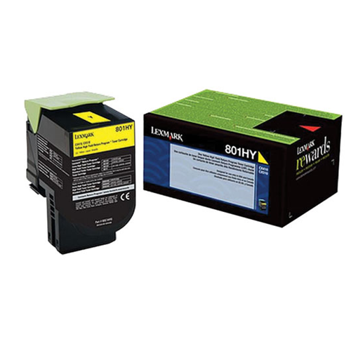 LEXMARK 801HY YLW HIGH YIELD RET PRO