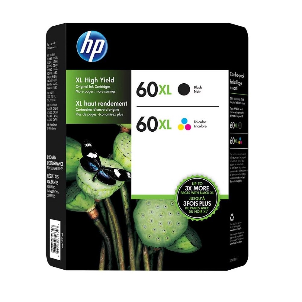 HP 60XL BLK/CL R INK