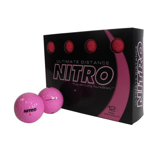 NitroGolf Nitro 12 Golf Balls PINK