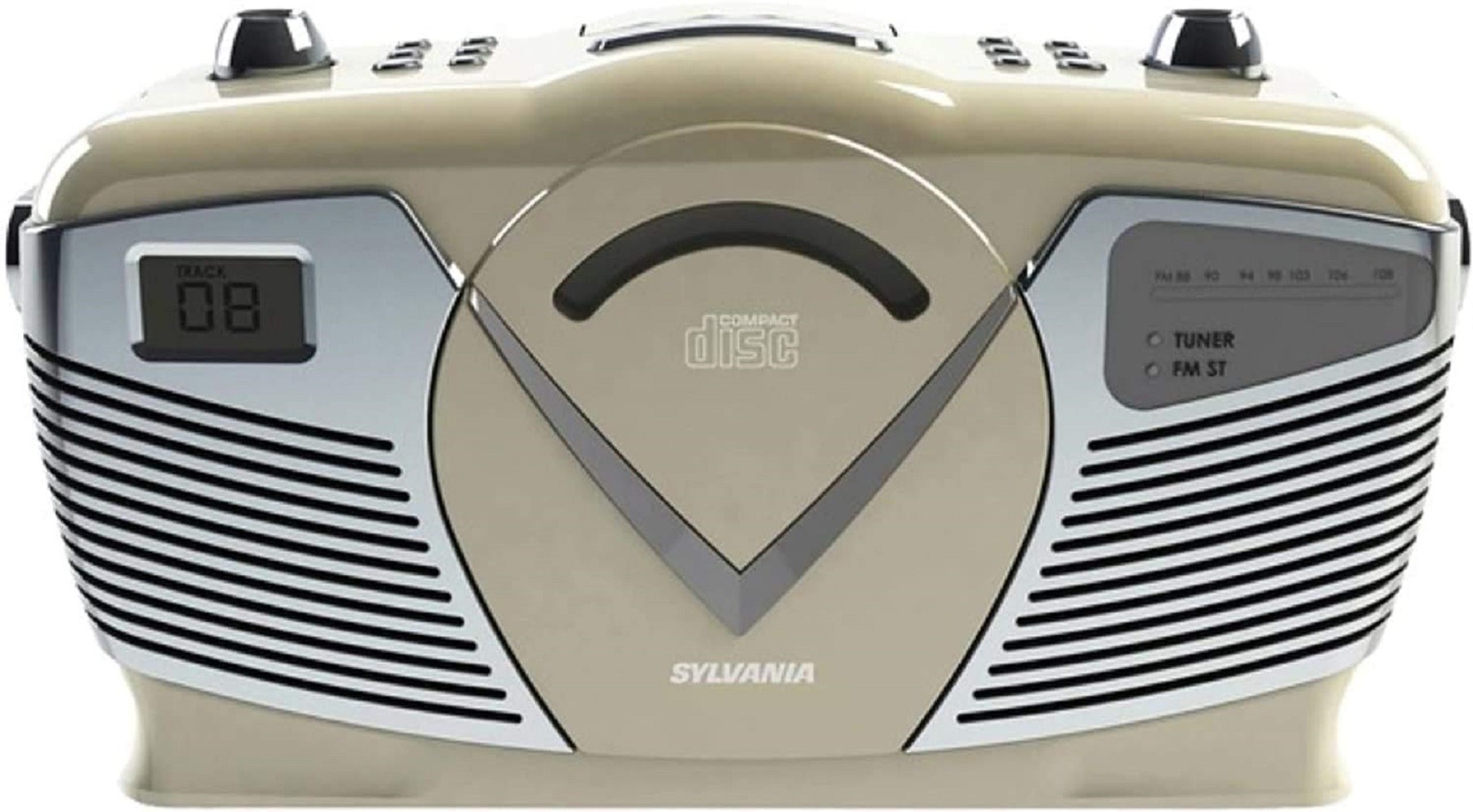 SYLVANIA PORTABLE RETRO BOOMBOX CREAM