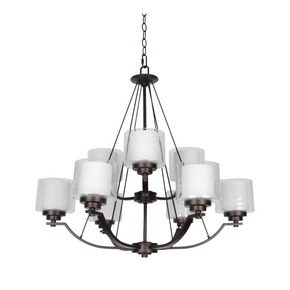 9-LT 2-TIER 60W MB ABBOT CHANDELIER