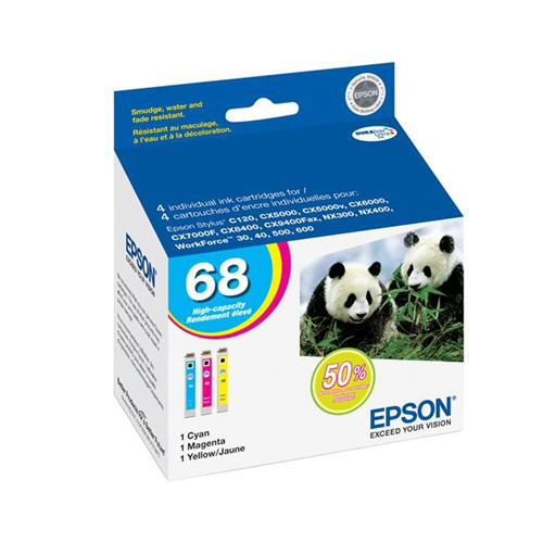 Epson No. 68 Tri Color Ink Cartridge 