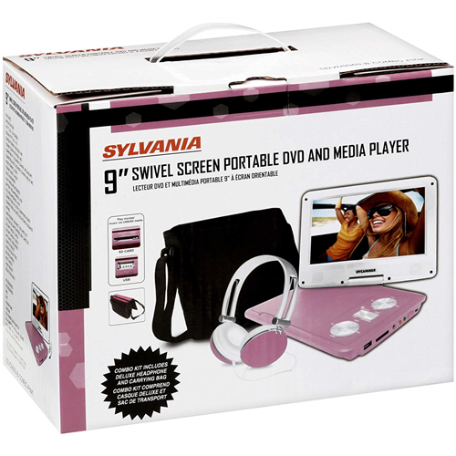 Sylvania SDVD9060-COMBO 9" Prtbl DVD Pnk