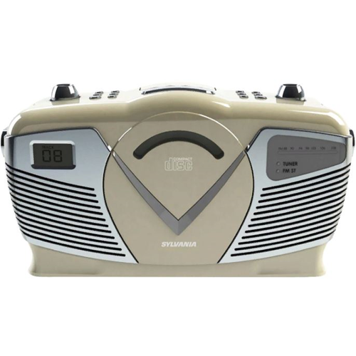 Sylvania Portable Retro Boombox Cream