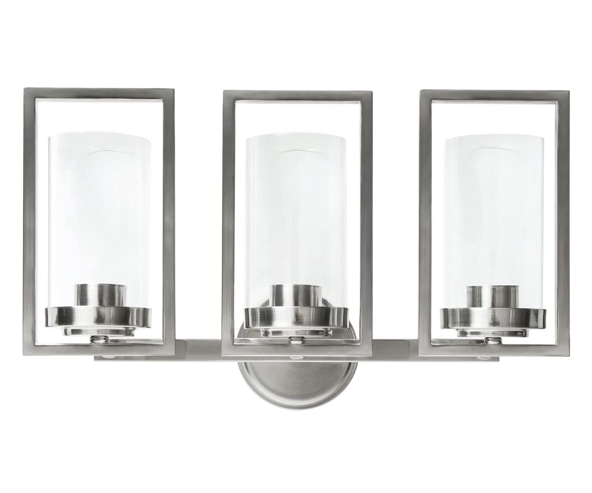 PRESTIGE 3LT WALL SCONCE WITH CLEAR GLAS