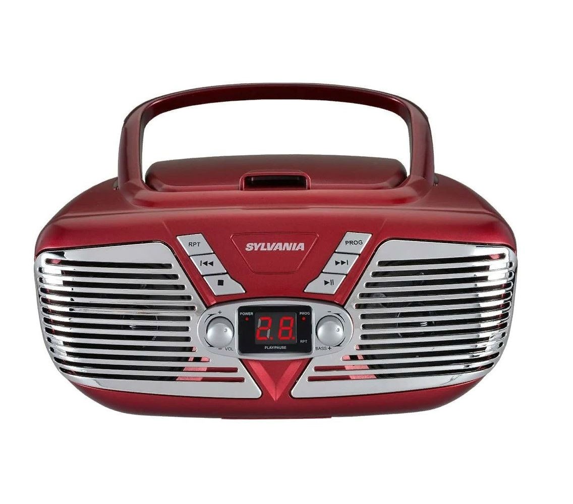 SYLVANIA SRCD211-RED PORTABLE CD BOOMBOX