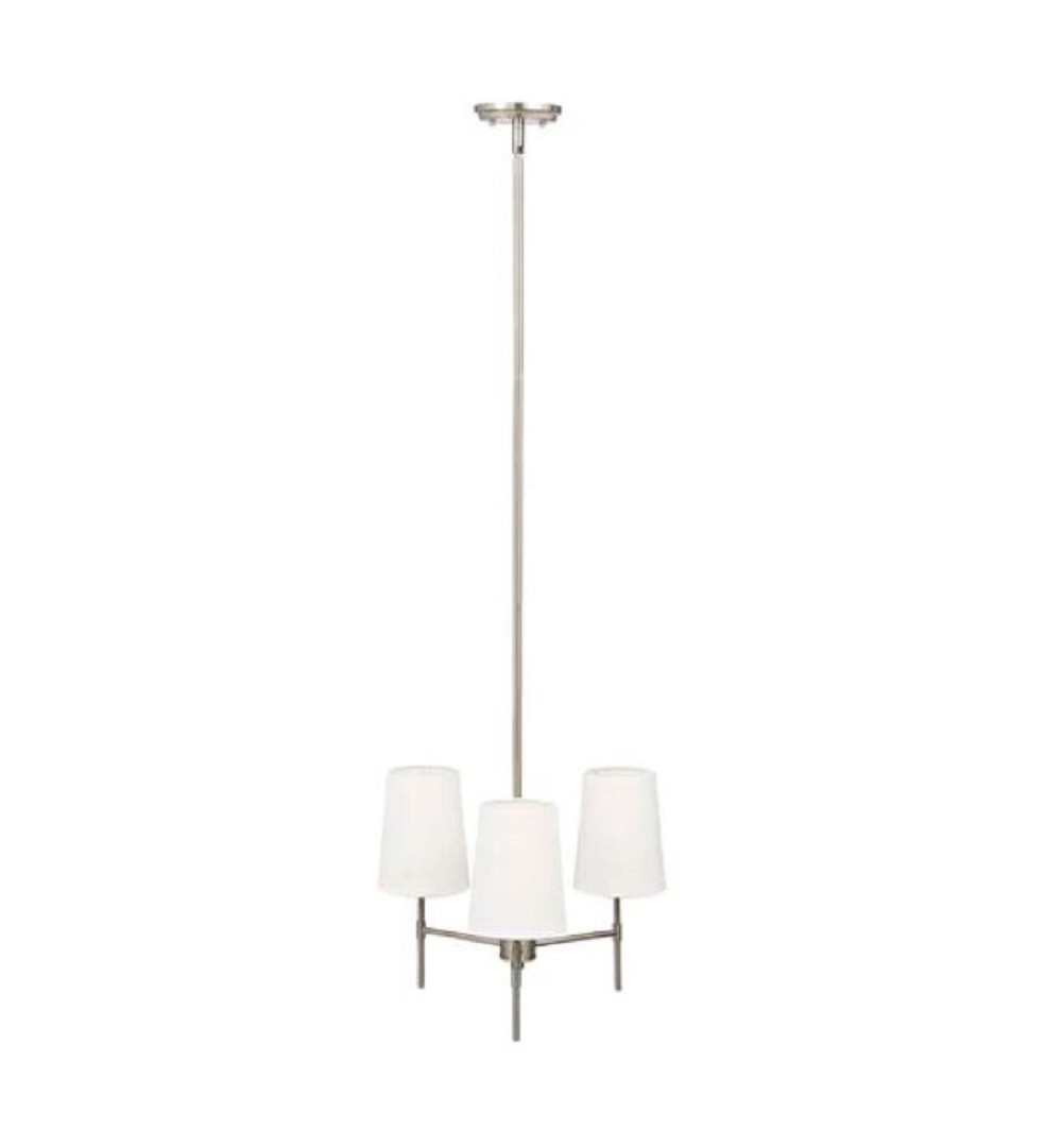 3LT MB REMI CHANDELIER WITH WHITE FABRIC