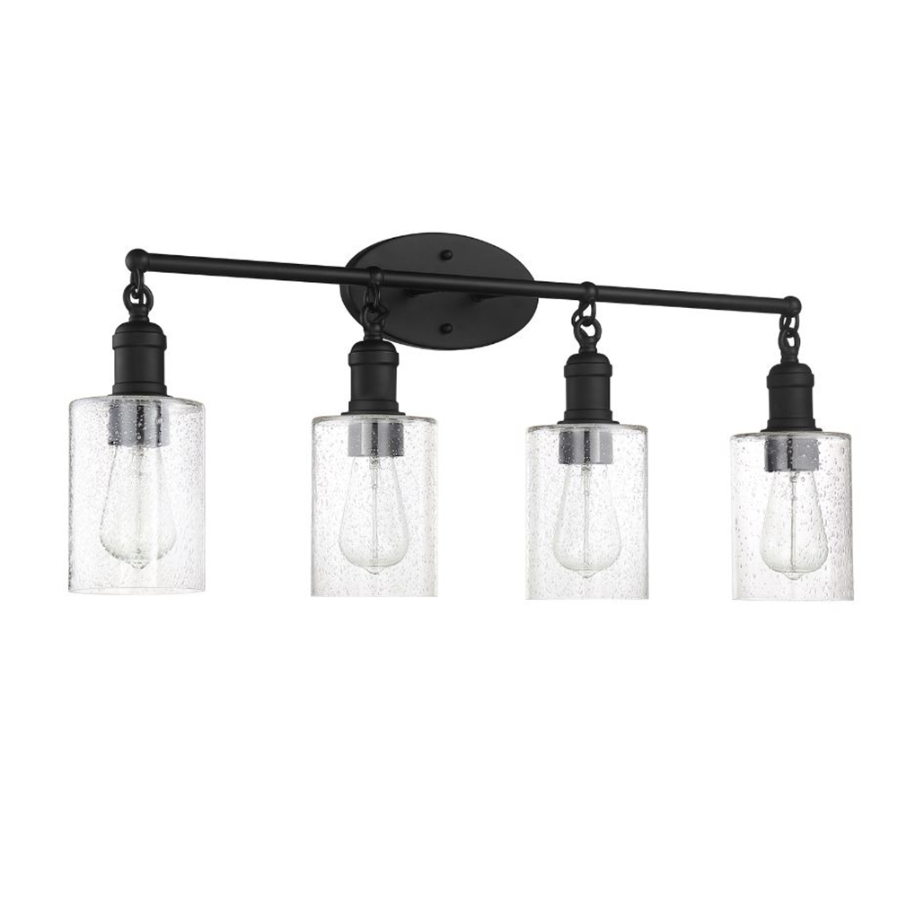 4 LT 100W MB CLYDE VANITY WITH CLR SEEDY