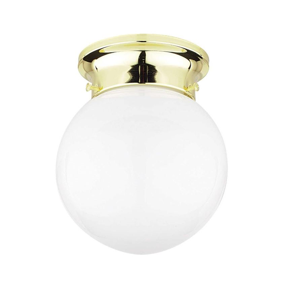6IN C/M OPAL BALL FIXTURE PB COLOR BOX