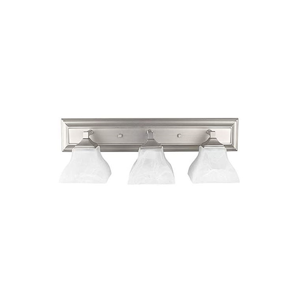 3 ARM BATH BRKT W/RECT BP BSN