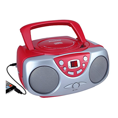 Sylvania SRCD243B-RED CDRadio Boombox