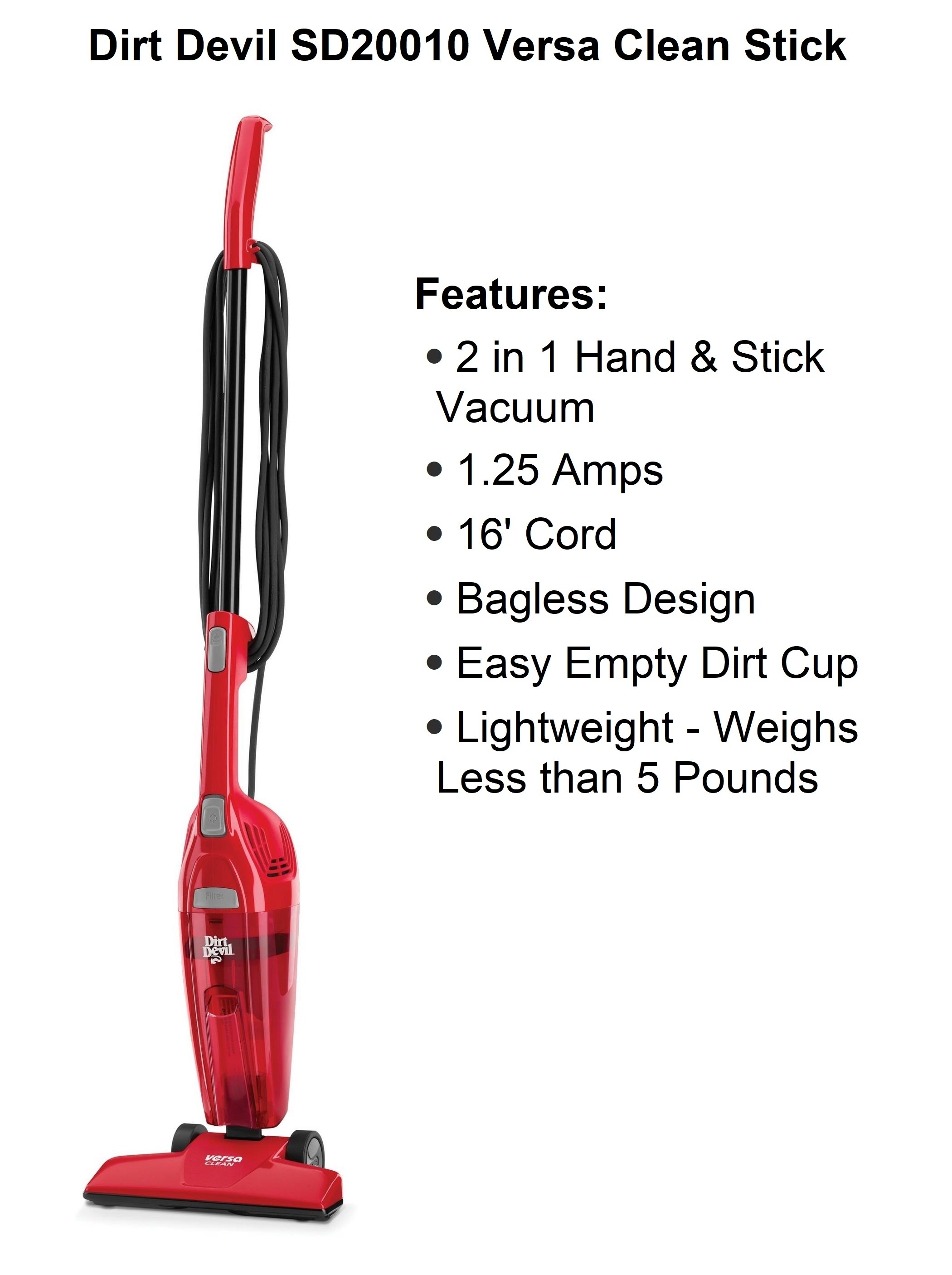 DIRT DEVIL SD20010 VERSA CLEAN STICK KIT