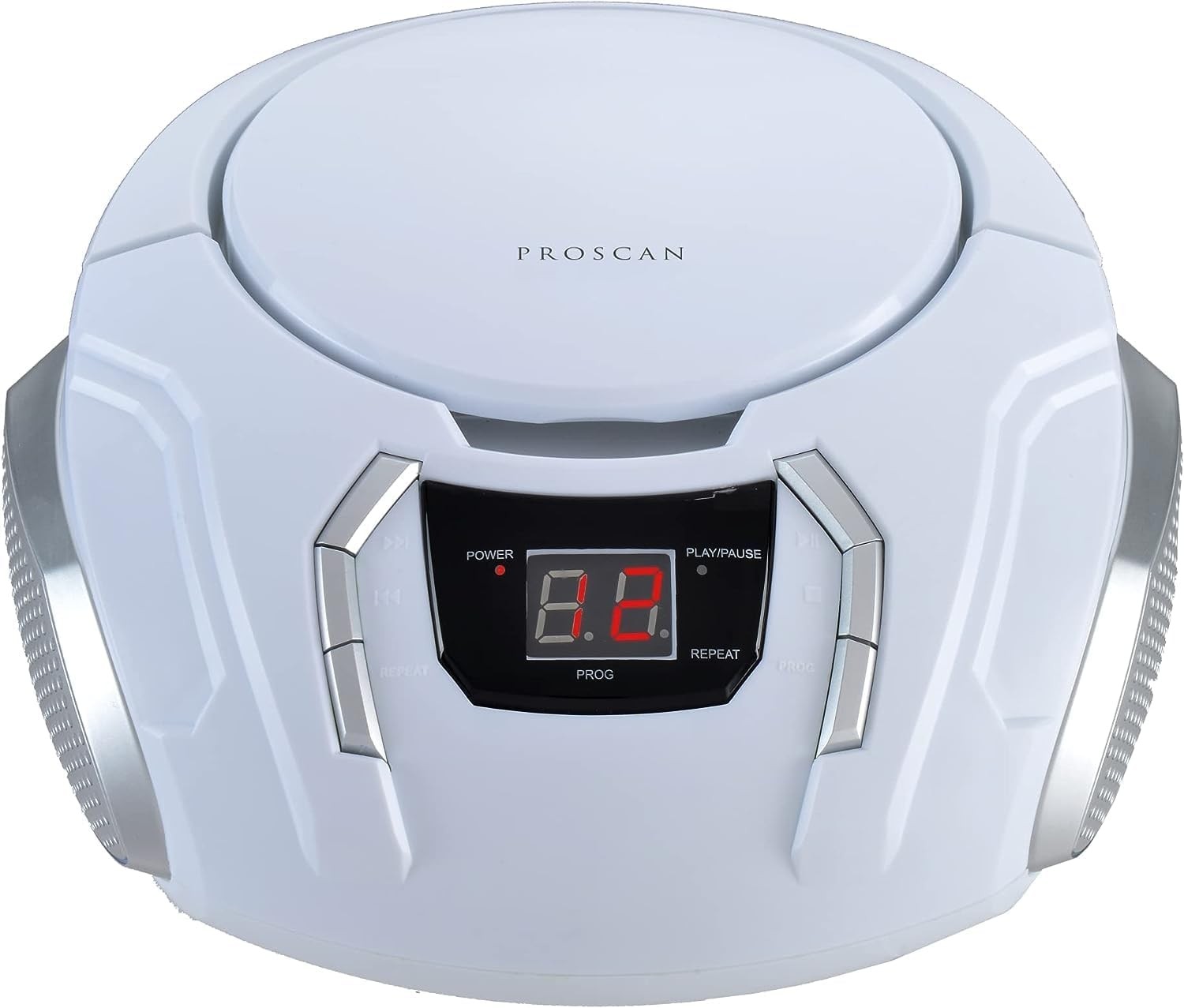 CD BOOMBOX WITH AM/FM RADIO - WHITE