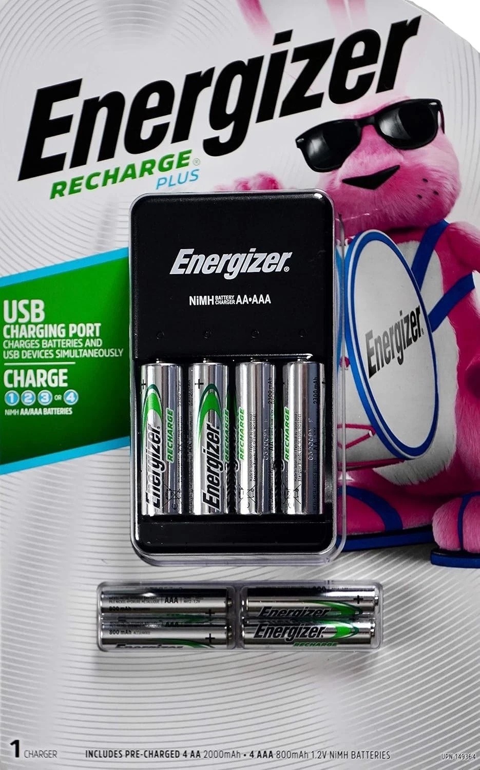 ENERGIZER RECHARGE PLUS CHARGER INCLUDES