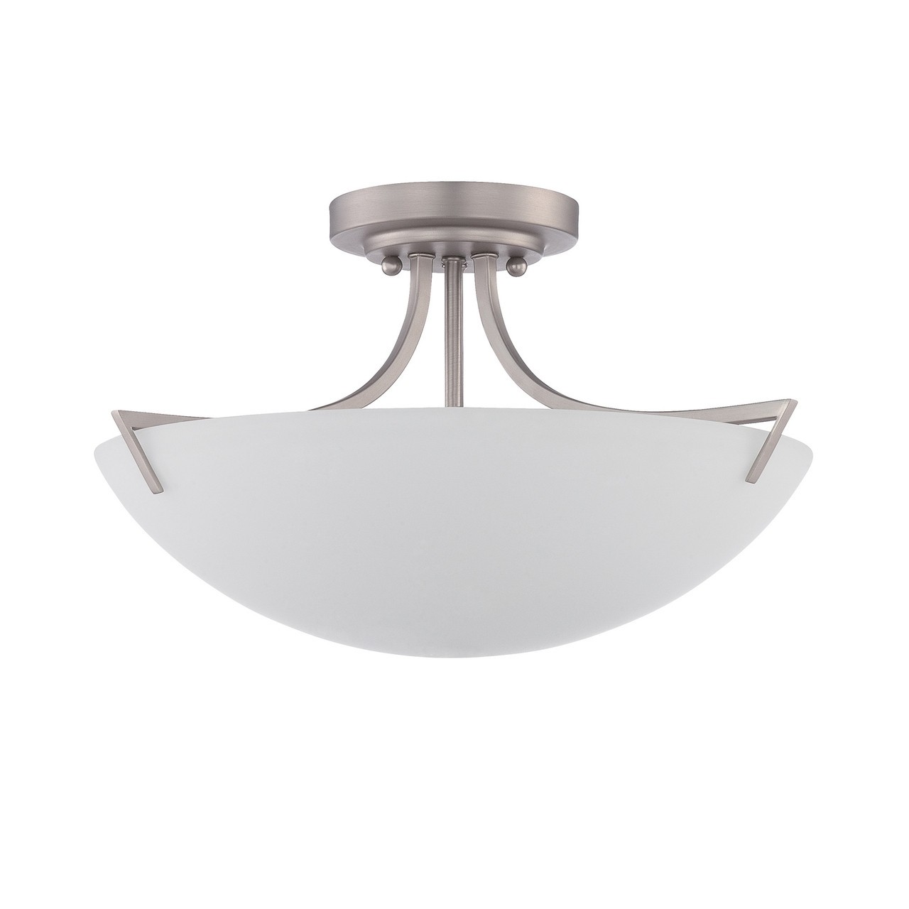 17IN 3LT MB SEMI FLUSH FRST MILK GLASS