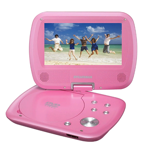 Sylvania 7" Portable DVD Player Pink