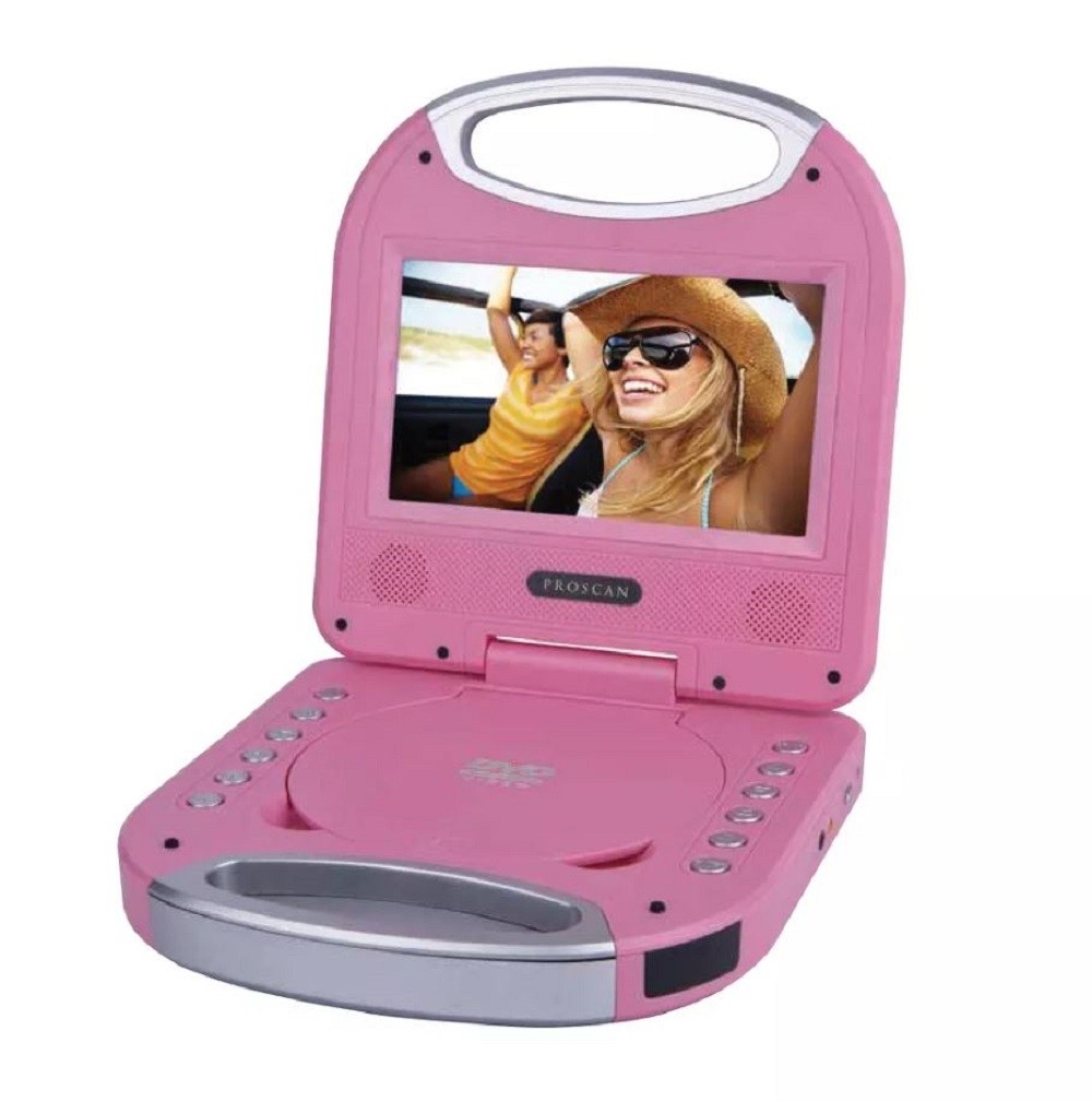Proscan 7-In. Portable DVD Player Pink
