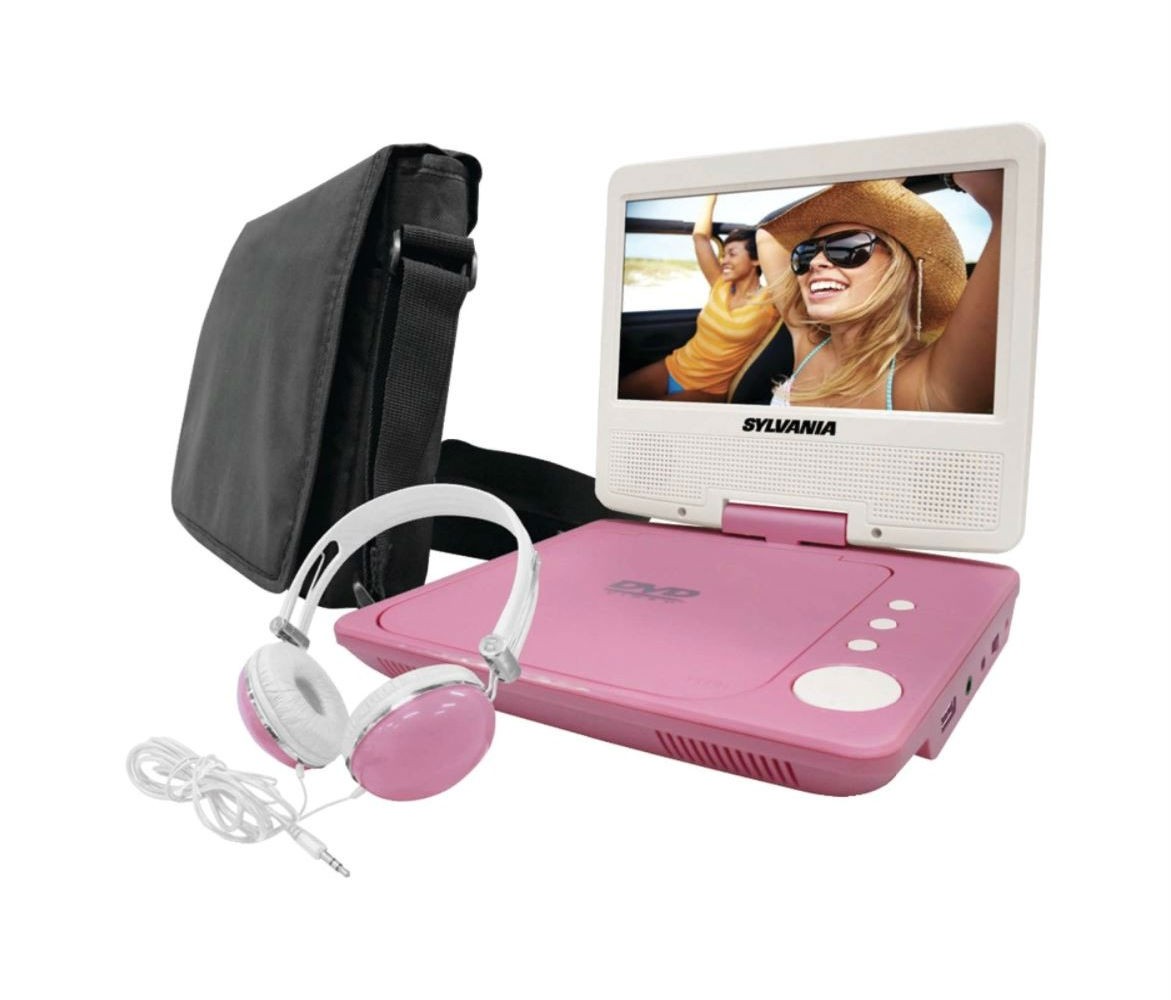 SYLVANIA 7" PORTABLE DVD PLAYER PINK