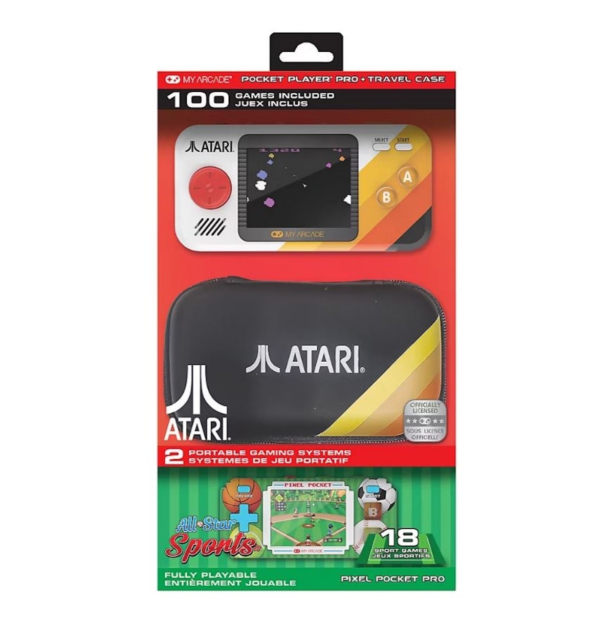 ATARI BUNDLE + SPORTS PIXEL POCKET PRO