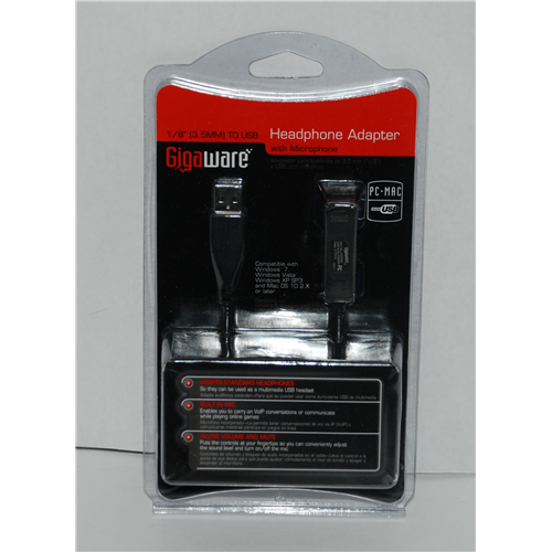 GIGAWARE 43-054 USB HEADPHONE ADAPTER