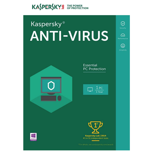 KASPERSKY ANTI VIRUS 2016 1 USER
