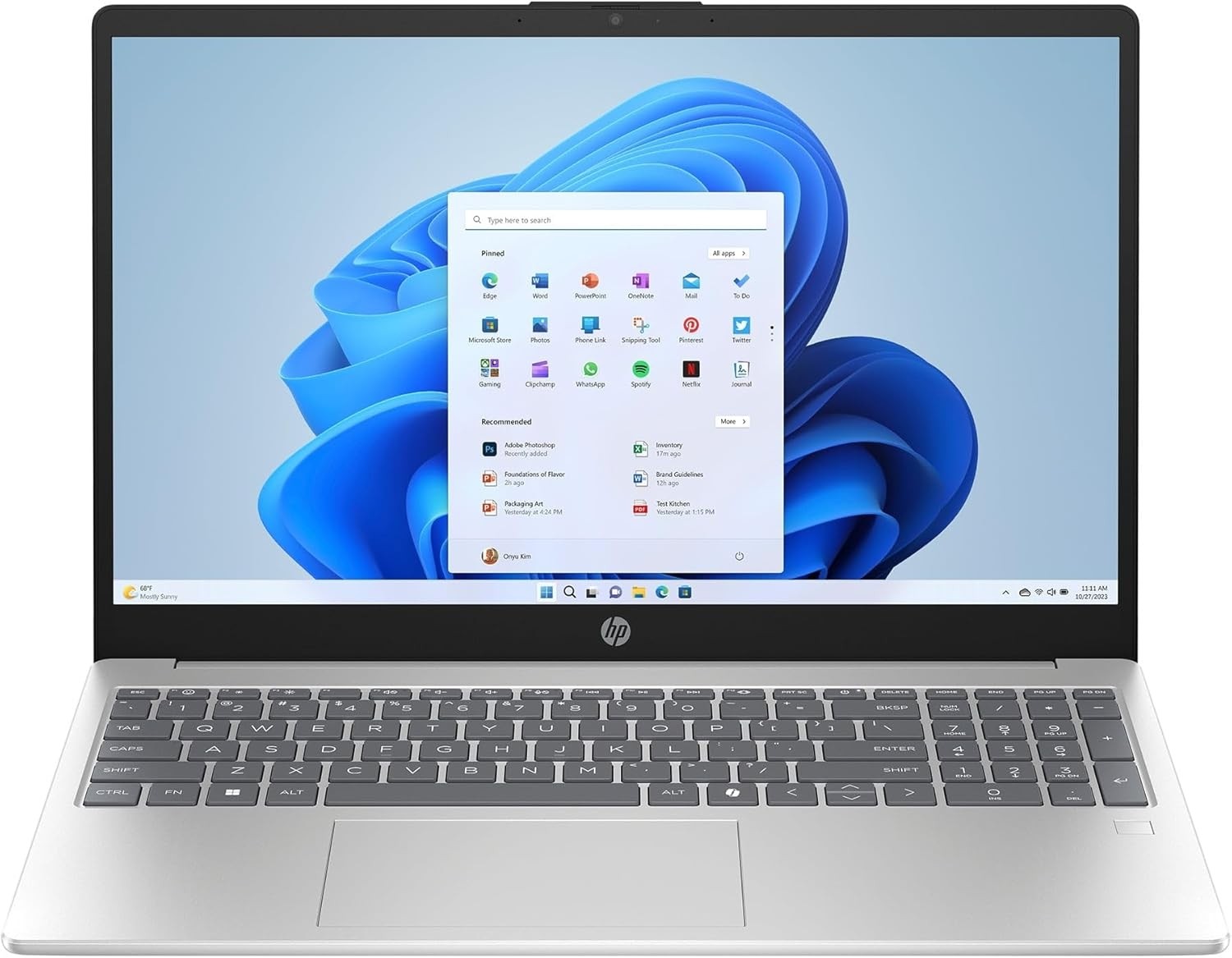 HP 15.6" LAPTOP B4KT4UA 8 GB 256GB SSD