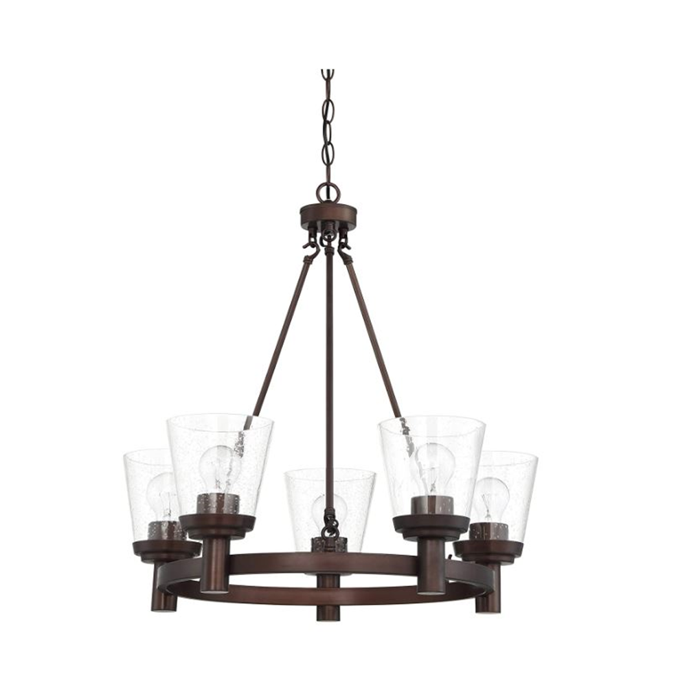 RIELLA 5LT MB CHANDELIER WITH CLEAR SEE