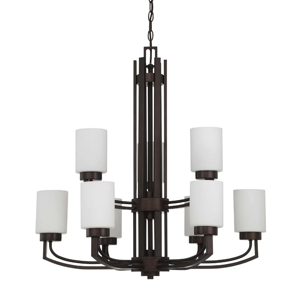9 LT 60W MB HADLEY TWO-TIER CHANDELIER