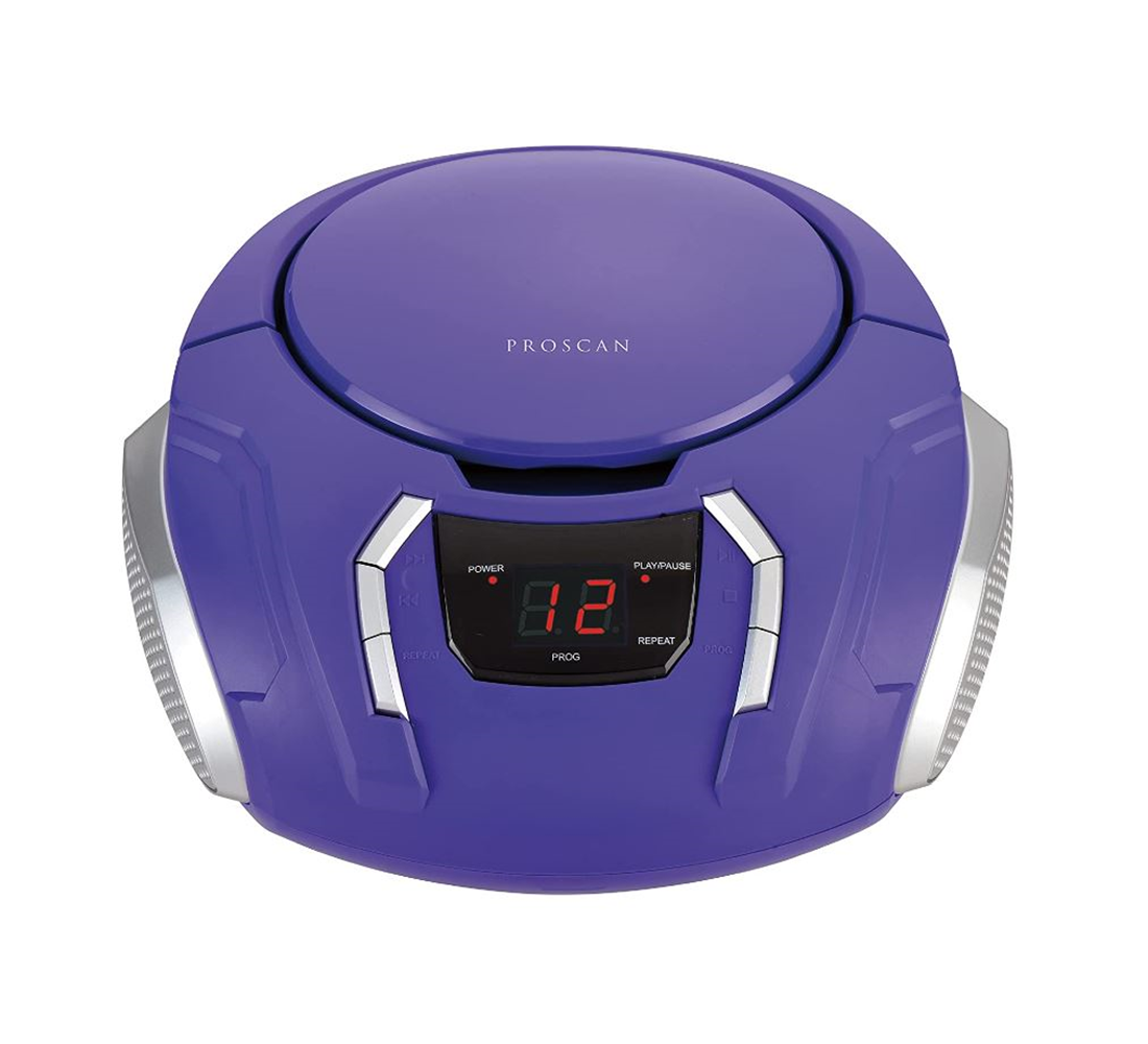 Proscan Elite Portable CD Boombox Purple