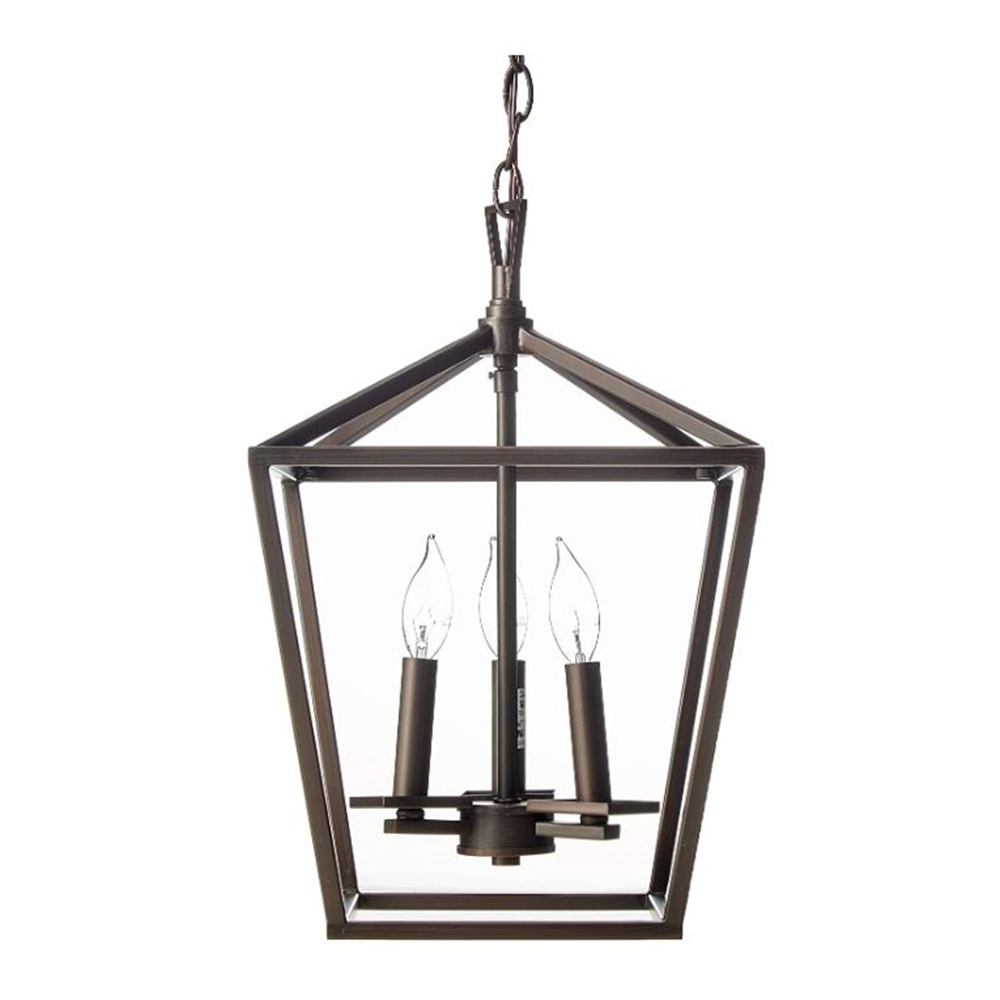 3LT 12IN 60W CB CAGE PENDANT