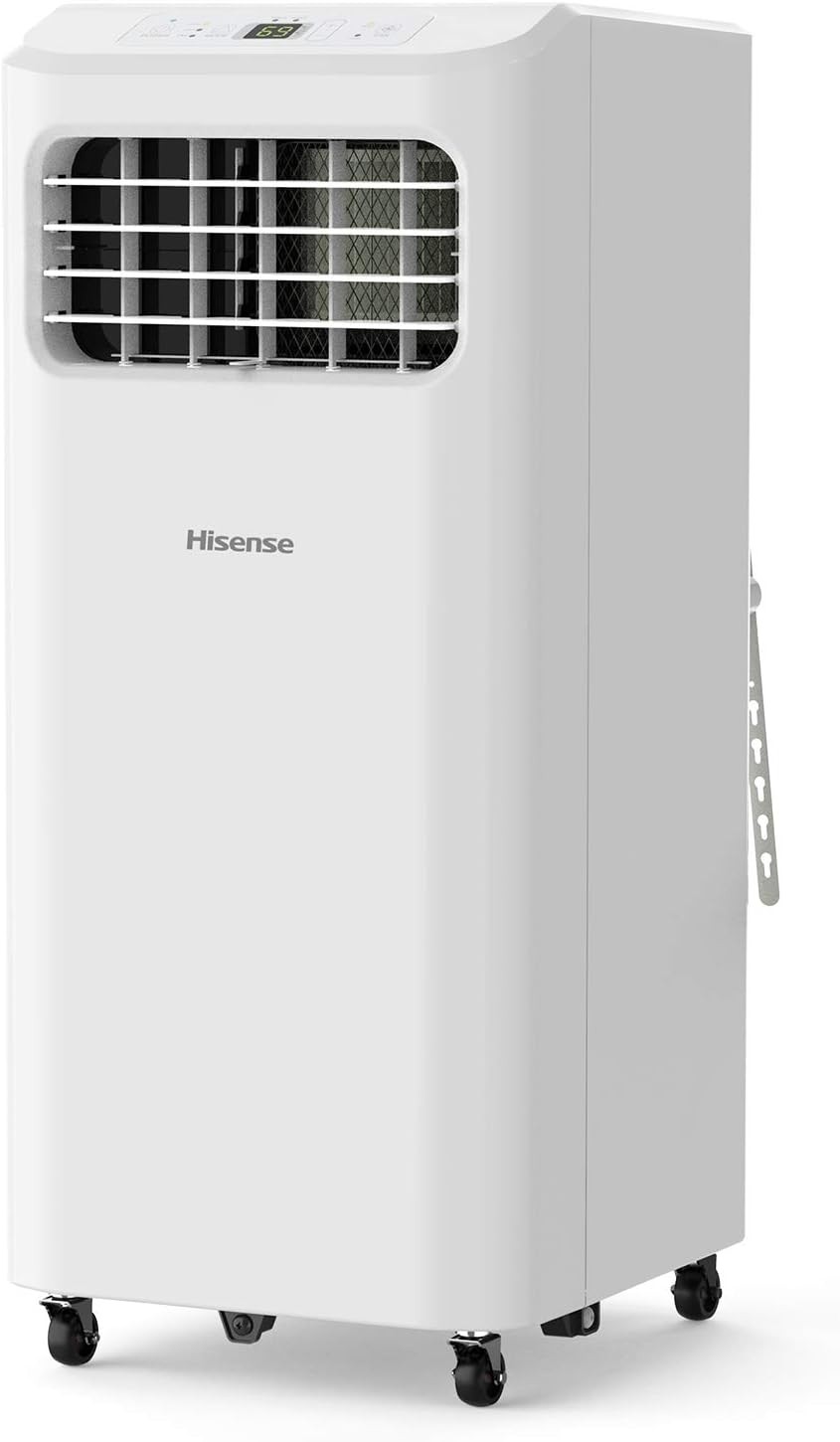 Hisense Portable Air Conditioner 250-Sq.ft 6000 BTU 115-Volt White  AP0621CR1W, Ultra-Slim Portable Air Conditioner