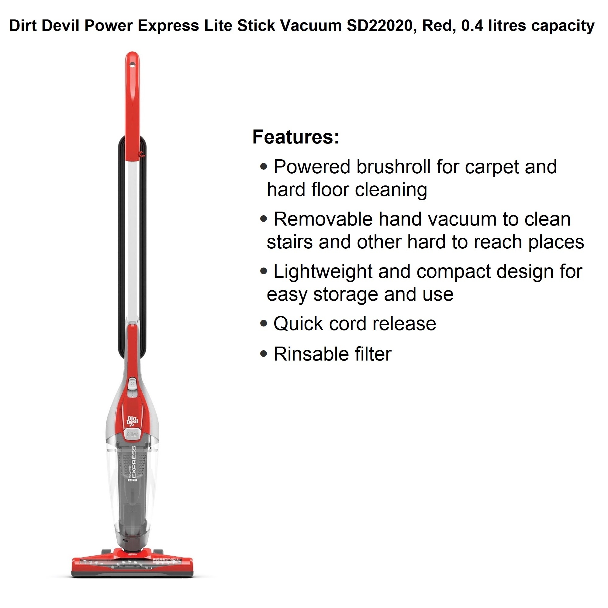 Dirt Devil Power Express Lite Stick