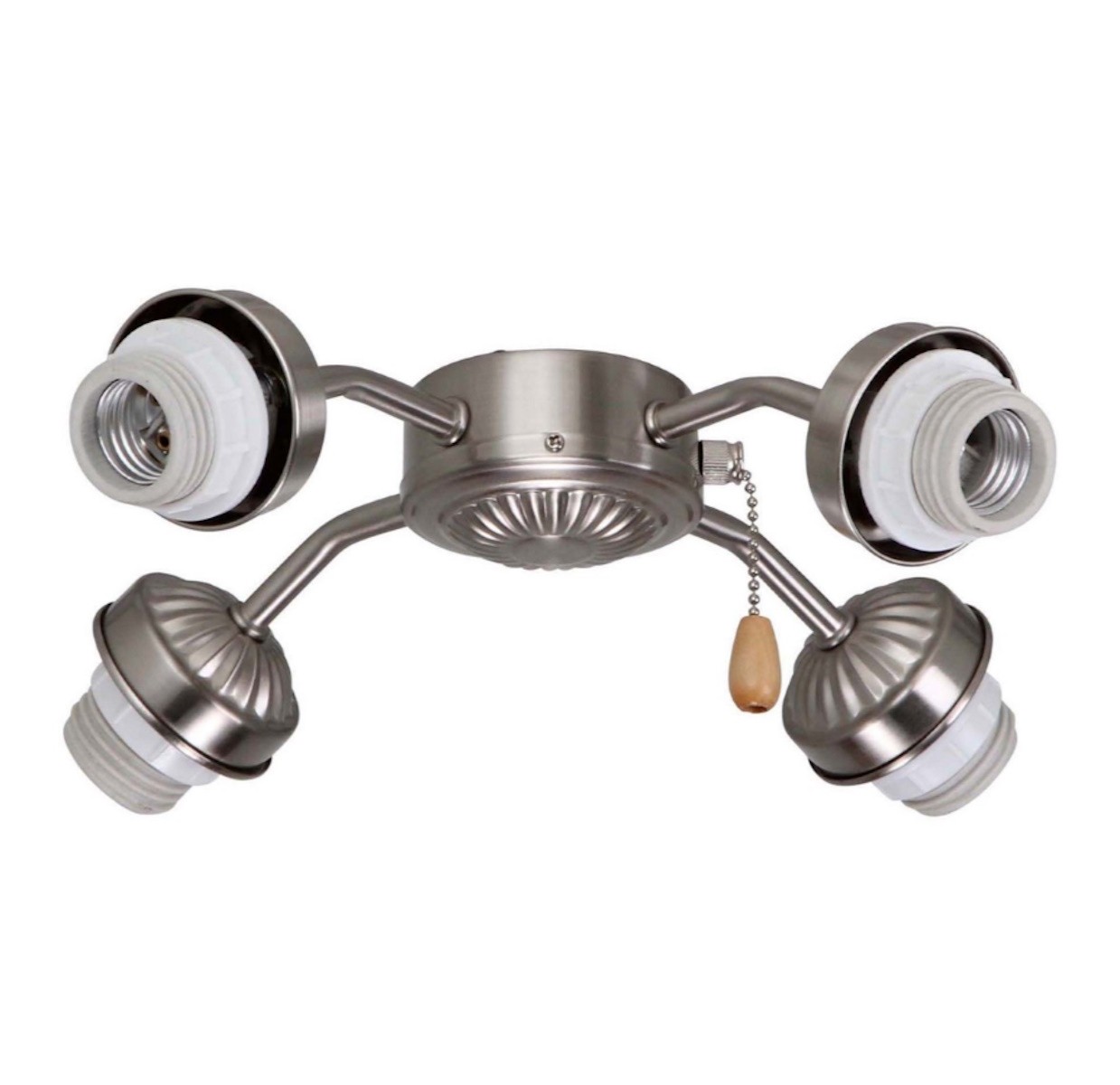 FOUR-LIGHT ARM FITTER IN BRUSHED STEEL
