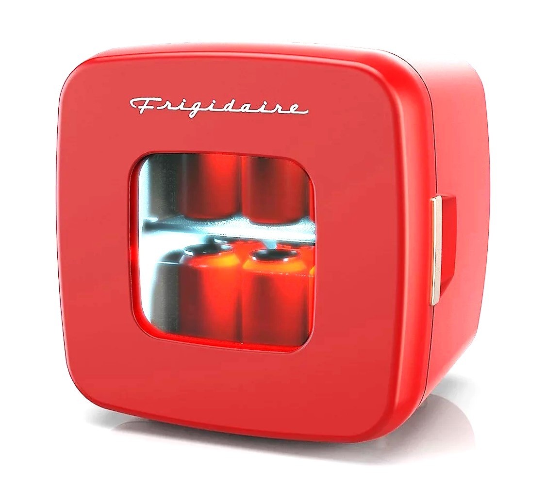 Frigidaire Retro 12 Can 9 Liter Mini Beverage/Skincare Cooler RED EFMIS351-RED
