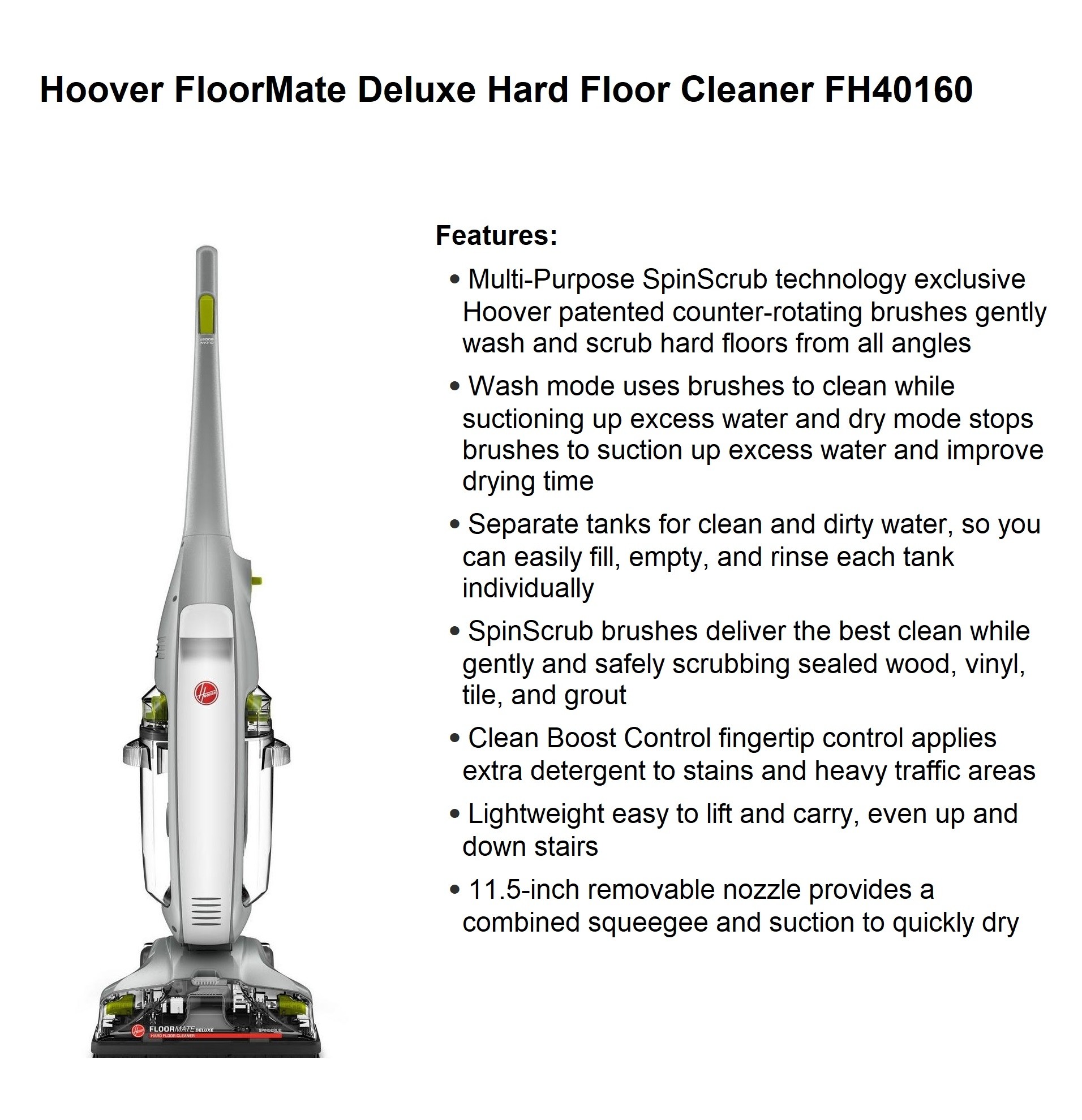 Hoover FloorMate Deluxe Hard Floor Clean