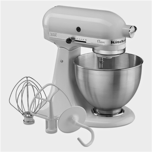KitchenAid K45SSWH Classic 4.5 Quart Stand Mixer