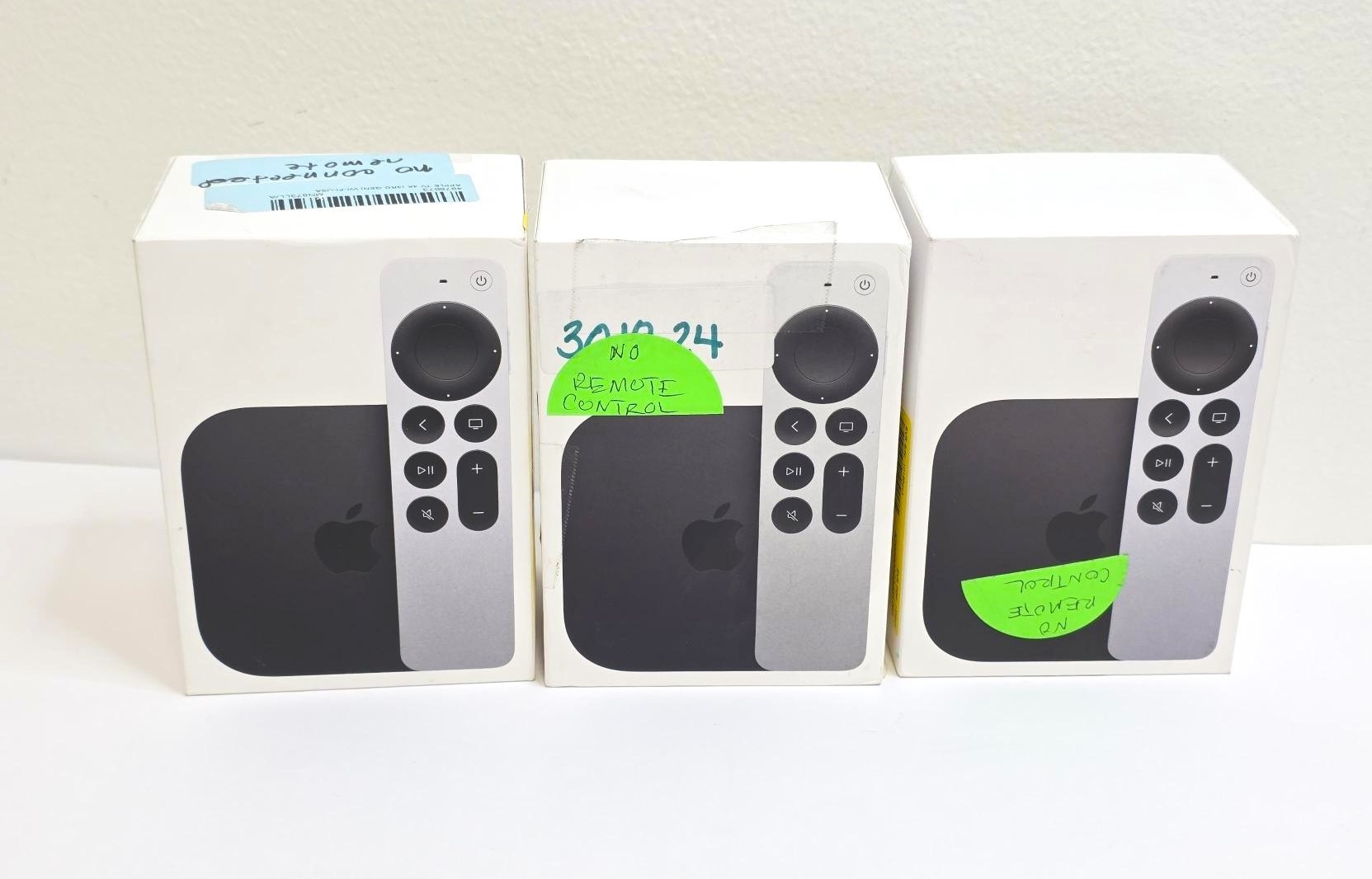 Bundle of 2x Apple TV 4K 64GB 3rd gen Latest Model Wi-Fi Black MN873LL/A - (AS IS, No Remote control)