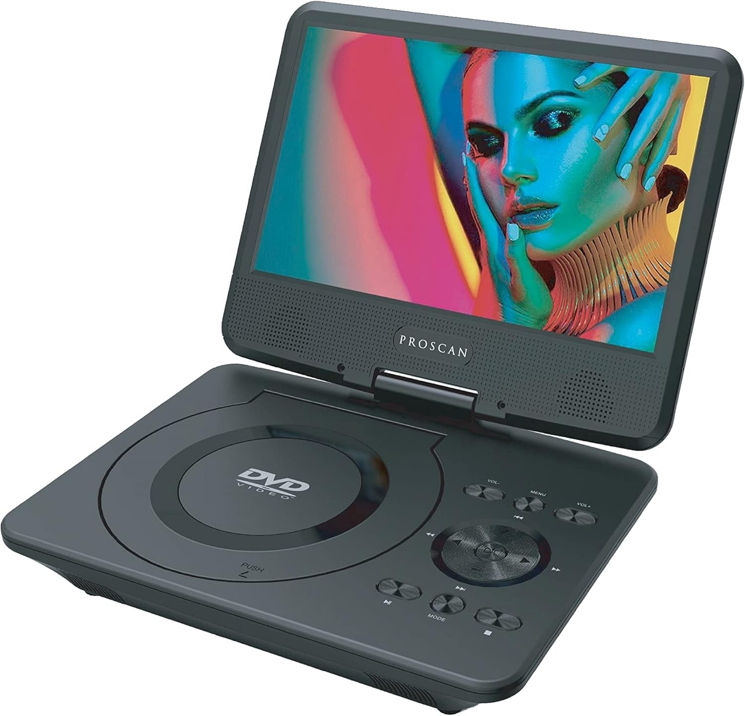 Proscan PDVD9019 9" 180-degree Swivel Screen Portable DVD Player w/ Remote Control