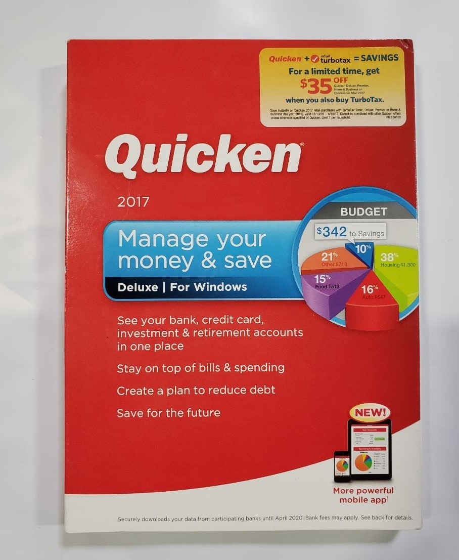 Quicken 2017 Deluxe for Windows Manage Your Money and Save 17005