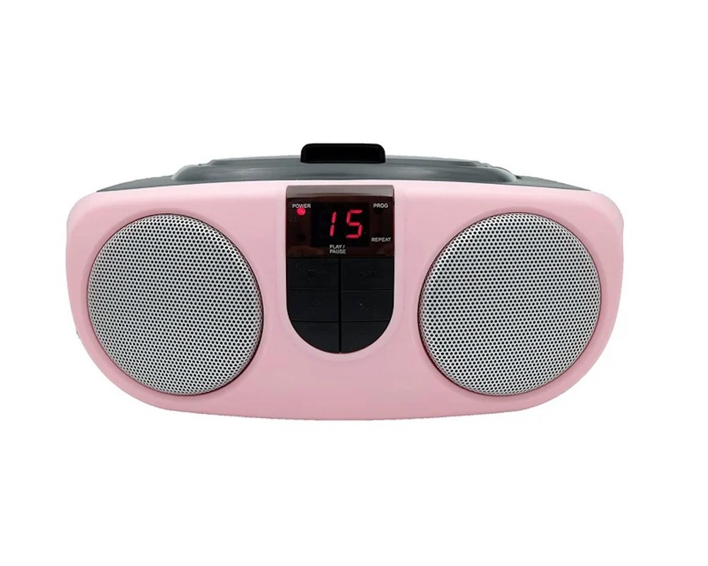 SYLVANIA SRCD243M-PINK CD RADIO BOOMBOX (