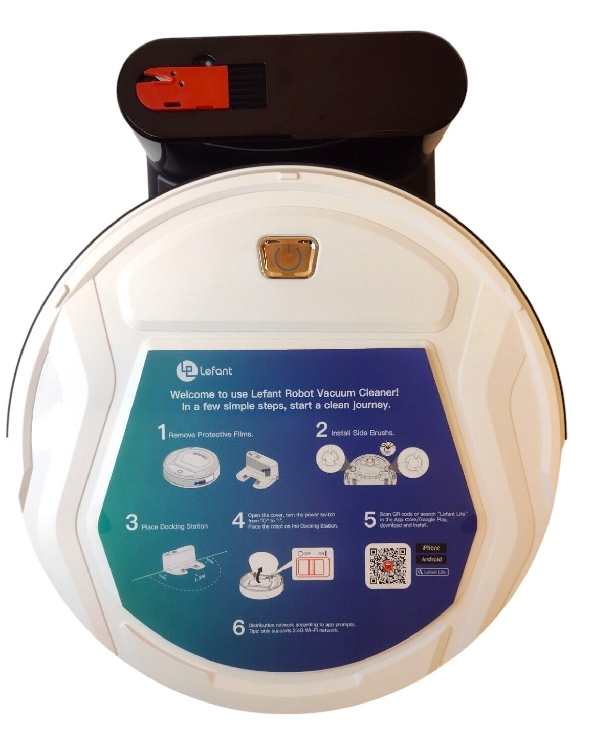 Lefant Robot Vacuum Cleaner, Slim Robotic Vacuum M210 White