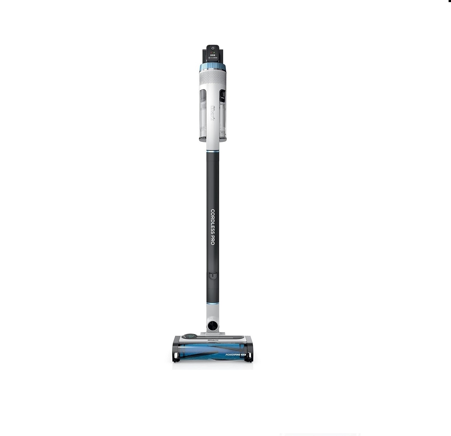 Shark IZ562H Pro Cordless Vacuum with Clean Sense IQ and Odor Neutralizer, PowerFins Plus Brushroll, Includes Duster Crevice Pet Multi Tool, Up To 40 Minute Runtime, Light Blue, Without MultiFLEX