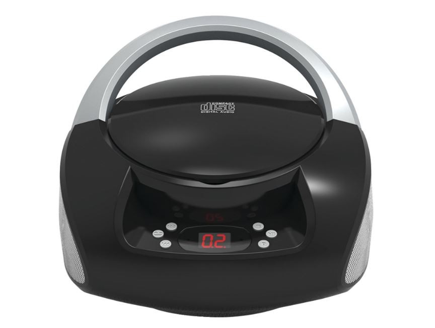 Sylvania SRCD251-BLACK CD Boombox AM/FM