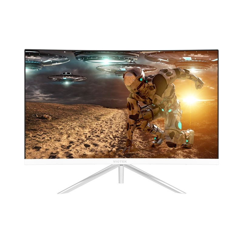 Viotek 24" LED Curved Gaming Monitor with Speakers, 144hz 1080p, 2 x HDMI DisplayPort FreeSync - GN24CW